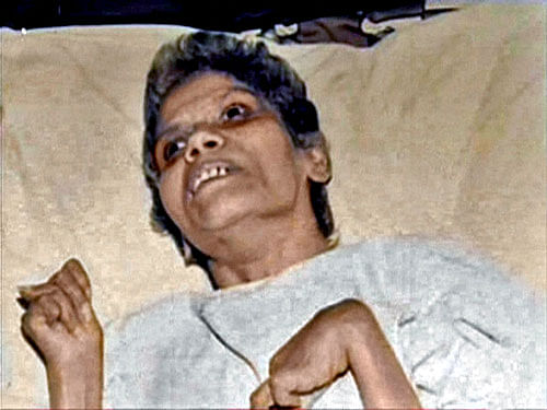 TV GRAB or PTI File Photo of Aruna Shanbaug in hospital.