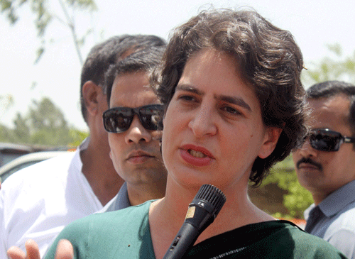 'She is the HRD Minister. First she should tell why she is not setting up an IIIT here. The youth are facing a lot of problems and this is her department. Why is she not looking into it,' Priyanka said. PTI file photo