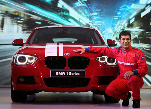Master Blaster Sachin Tendulkar during the launch of BMW 1 Series in Mumbai on Tuesday. PTI file photo
