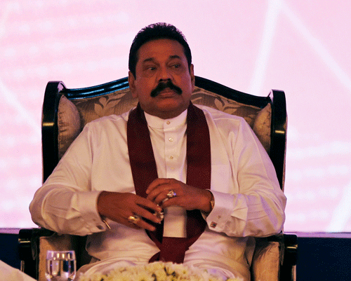 Former Sri Lankan president Mahinda Rajapaksa. File photo AP