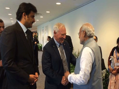 Modi with Canadian Governor. Image for representation