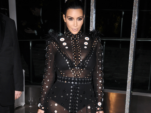 Kim Kardashian attends the 2015 CFDA Fashion Awards at Alice Tully Hall. AP photo