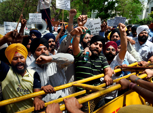 Sikh Protest. PTI File Photo.