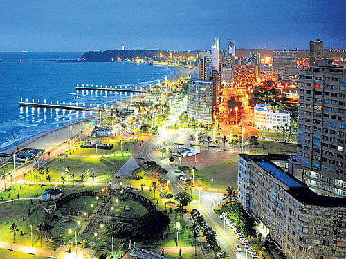 A view of the Durban skyline.