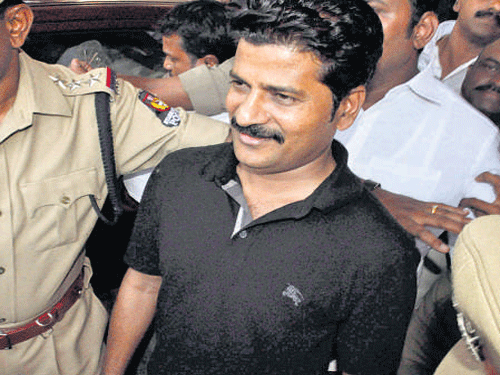 TDP lawmaker Revanth  Reddy comes out after  appearing before the  Anti-Corruption Bureau in Hyderabad on Tuesday. PTI