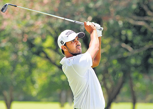 in fine fettle Khalin Joshi of TAKE Chennai in action on the opening day of the Louis Philippe Cup on Thursday. DH photo