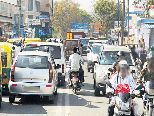 without fear People riding between lanes and flouting rules have become a menace.  dh photos