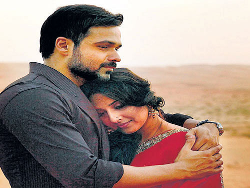 Taking chances Actors Emraan Hashmi and Vidya Balan in a still from their latest film 'Hamari Adhuri Kahani'.