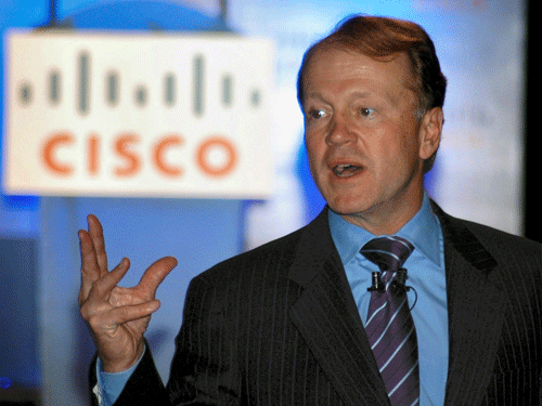 John Chambers, chairman and CEO of Cisco. PTI File Photo.