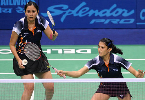 Commonwealth Games silver medallists Jwala Gutta and Ashwini Ponnappa, seeded fourth, also notched up a 21-17 21-14 win over seventh seeded German pair of Johanna Goliszewski and Carla Nelte in the women's doubles. DH file photo