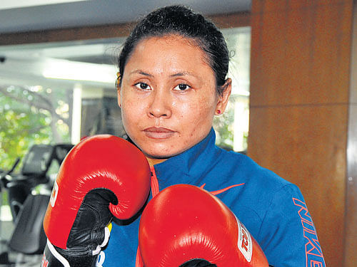 waiting to strike: Former World Champion Sarita Devi says she has put behind the Incheon Asian Games controversy. dh photo/ bk janardhan