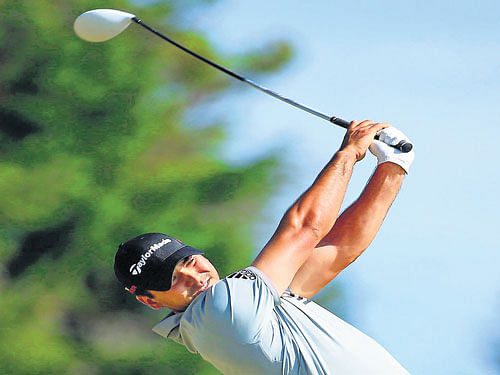 zealous: Australia's Jason Day plays a shot in the third round of the US&#8200;Open on Saturday. AP