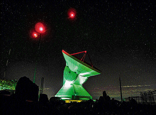 night colours A handout nighttime photo of the Large Millimeter Telescope. courtesy James D Lowenthal/Smith College  Astronomy Department via The New York Times