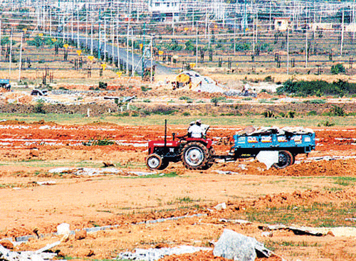 Most of the BDA lands under encroachment are the ones allotted to the House Building Societies to form layouts. DH file photo