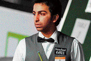Pankaj Advani (in pic) teamed up with Aditya Mehta to bag a bronze medal for India in the Snooker World Cup in China. DH file photo