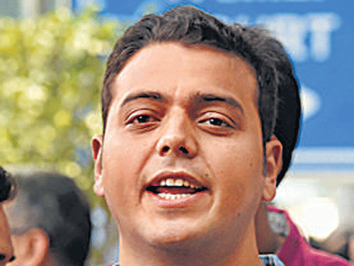 Ahmer Khan, who filed a case saying HRD Minister Smriti Irani has made contradictory claims about her college education in documents filed in different years with the Election Commission in New Delhi on Wednesday. PTI