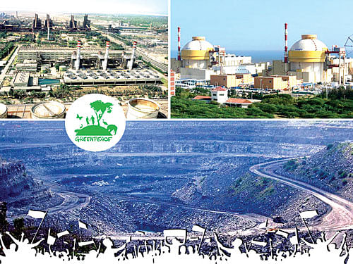 1) Essar Mahan Power Plant  2) Kudankulam Nuclear Power Plant  3) Coalfields of Mahan, MP