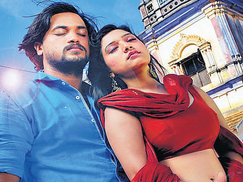 Santosh Balraj and Priyanka in the film.