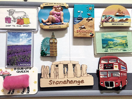 exquisite Magnets from some villages in London and Stonehenge. (Right) Tribals from  Thailand.