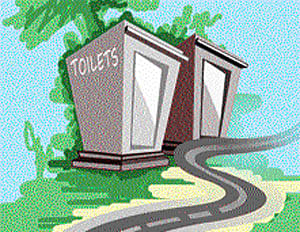 Toilets. Illustrations.