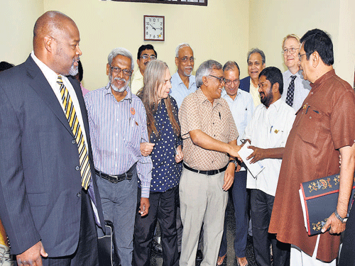 International researchers participate in a seminar on 'Dalits and African-Americans in 21st Century: Learning from Cross-Cultural Experiences', organised by the National Law School of India University in the City on Thursday. DH photo