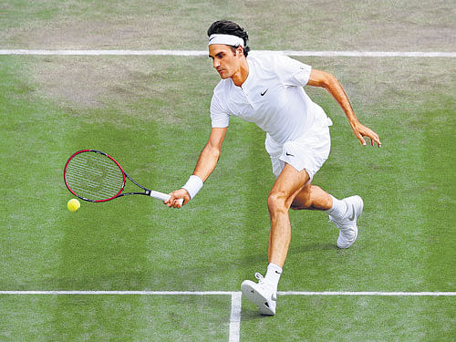 lights on: Roger Federer has been approaching the net more often, also enhancing his winning percentage. AP
