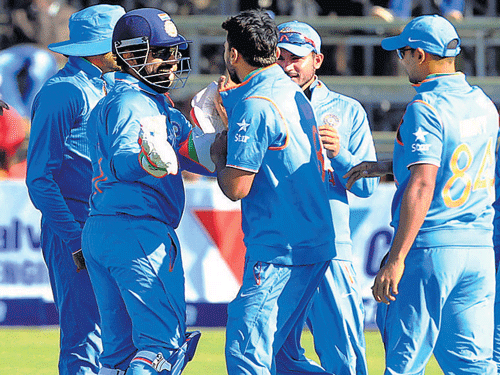 HAPPY BUNCH After a series win in ODIs, India start favourites in the two-match T20I affair. AFP