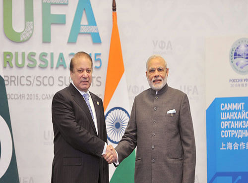 PM Narendra Modi and Nawaz Sharif. AP file photo