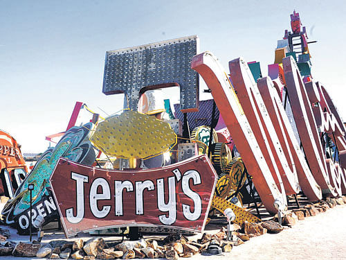 beyond 'sin city':  Old neon signs at the Neon Sign Boneyard & Museum.