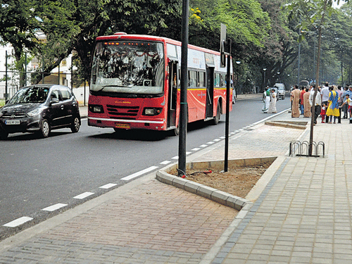 A stretch of Vittal Mallya Road upgraded under TenderSURE