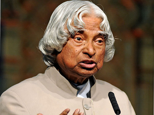 Former President of India Dr A P J Abdul Kalam. DH photo