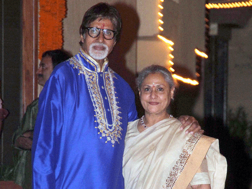 Megastar Amitabh Bachchan and Jaya Bachchan . AP file photo