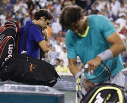 Rafael Nadal and Roger Federer. Reuters File photo