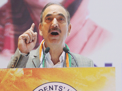 Congress leader Ghulam Nabi Azad. PTI File Photo