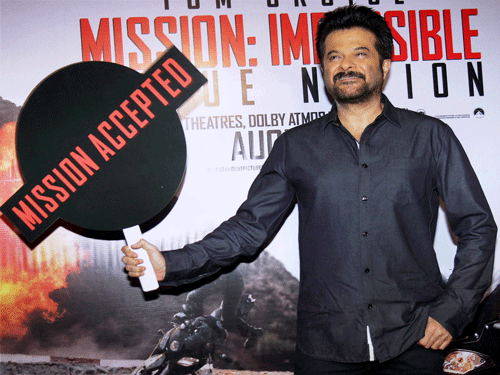 Bollywood actor Anil Kapoor during the screening of Hollywood film Mission: Impossible- Rogue Nation, in Mumbai on Saturday. PTI Photo