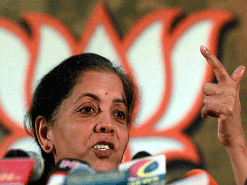Union minister Nirmala Sitharaman said senior UPA ministers had coined the term. PTI file photo