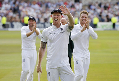 England v Australia - Investec Ashes Test Series Fourth Test - Trent Bridge - 8/8/15 England's Ben Stokes celebrates after winning the Ashes Action Images via Reuters