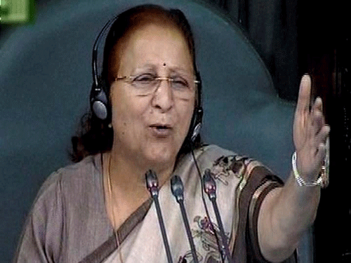 Lok Sabha Speaker Sumitra Mahajan. PTI photo