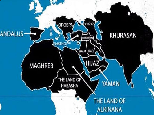 ISIS map. Picture courtesy Twitter
