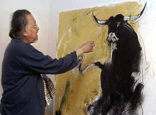 Eminent painter Sunil Das. Picture courtesy Twitter