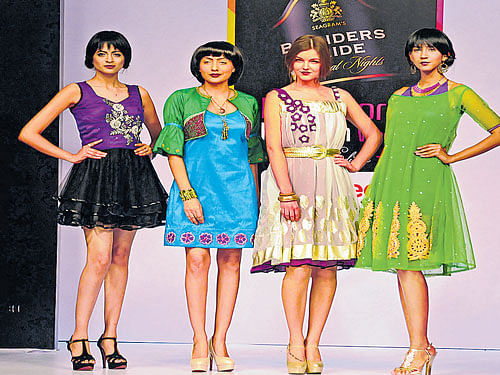 chic Indo-Western designs are a hit on the runway.