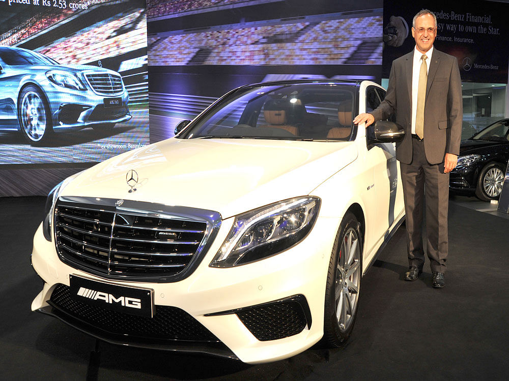 Eberhard Kern at the launch of the Mercedes-AMG S 63 in Bengaluru on Tuesday.  DH Photo