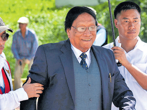 NSCN(IM) general Secretary Muivah arrived at Dimapur on his first ever visit after signing the framework agreement with the Centre on August 3. CAISII MAO