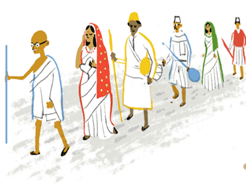 Google remembers Dandi March on 69th I-Day