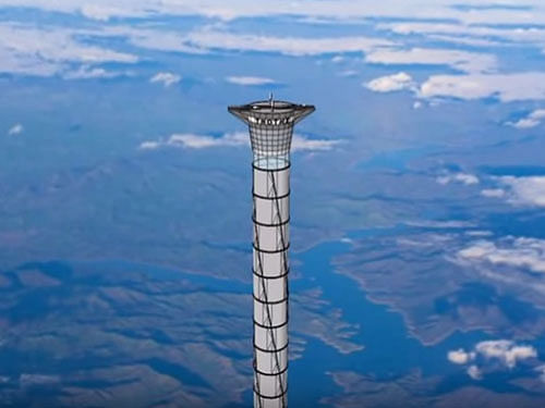 Ontario-based Thoth Technology has outlined plans for an elevator to space. Screengrab