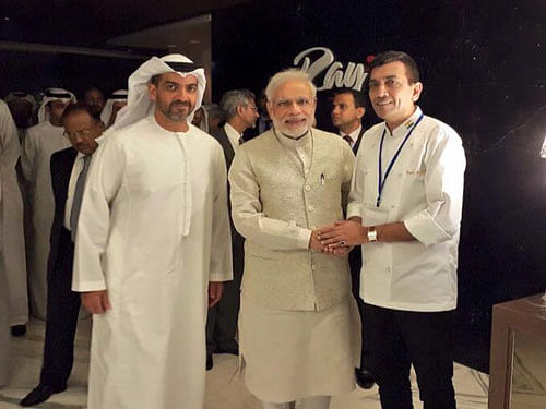 Star chef Sanjeev Kapoor and Indian Prime Minister Narendra Modi. Image courtesy: facebook