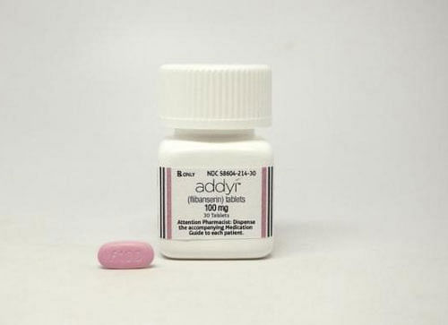 The drug, flibanserin, under the trade name Addyi, nicknamed ''female Viagra'' is shown in this undated Sprout Pharmaceuticals handout photo released on August 18, 2015. Reuters