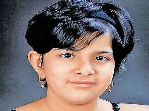 Bee attack victim Vaishnavi. DH Photo