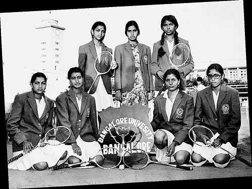 (Standing, from left) G Shailaja, Sulochana and MK&#8200;Rafseka. (Sitting, from left) The author, R Padma, MG Saraswathi&#8200;and  MG&#8200;Rukmini.