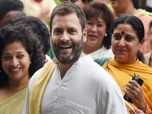 Rahul Gandhi is travelling from one state to another to rejuvenate the party cadres who have been demoralised following the party's shocking defeat in the Lok Sabha election last year. PTI file photo
